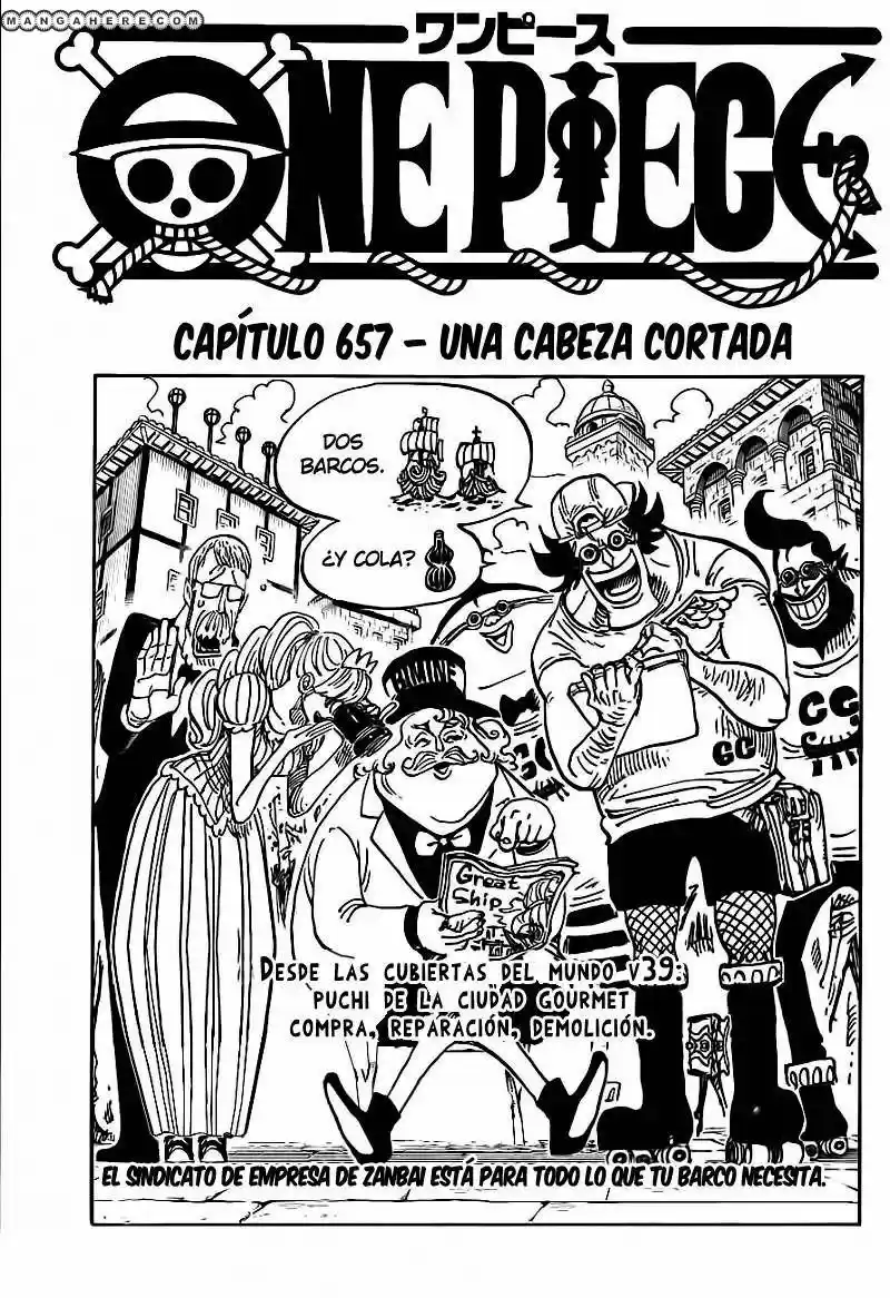 One Piece: Chapter 657 - Page 1