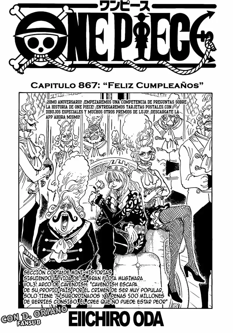 One Piece: Chapter 867 - Page 1